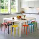 12 Pack Stackable Stools Classroom 17.75" Metal Portable Nesting for Kids, 12.2 inches x 12.2 inches x 17.72 inches