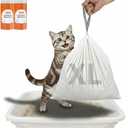Cat Litter Box Liners 30 Count, 37" x 18" Jumbo Cat Litter Bags with Drawstring, XL Heavy Duty Litter Pan Liners, Litter Box Liners Tear Leak Resistant for Pet Supplies Simple Access