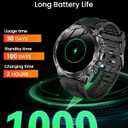 Military Smart Watches for Men (Answer/Make Calls), Smart Watch with 100-Days Extra-Long Battery, IP68 Waterproof, Heart Rate/Sleep Monitor 100+ Sport Modes 1.7 Fitness Watch for Android/iPhone