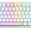 YUNZII AL80 Wireless Mechanical Keyboard,Full Aluminum CNC, Smart LCD Display,Hot Swappable Gasket Mount 75% Layout with Knob,BT/2.4G/USB-C,QMK/VIA Support for Win/Mac (Beige, Gateron Zero Switch)