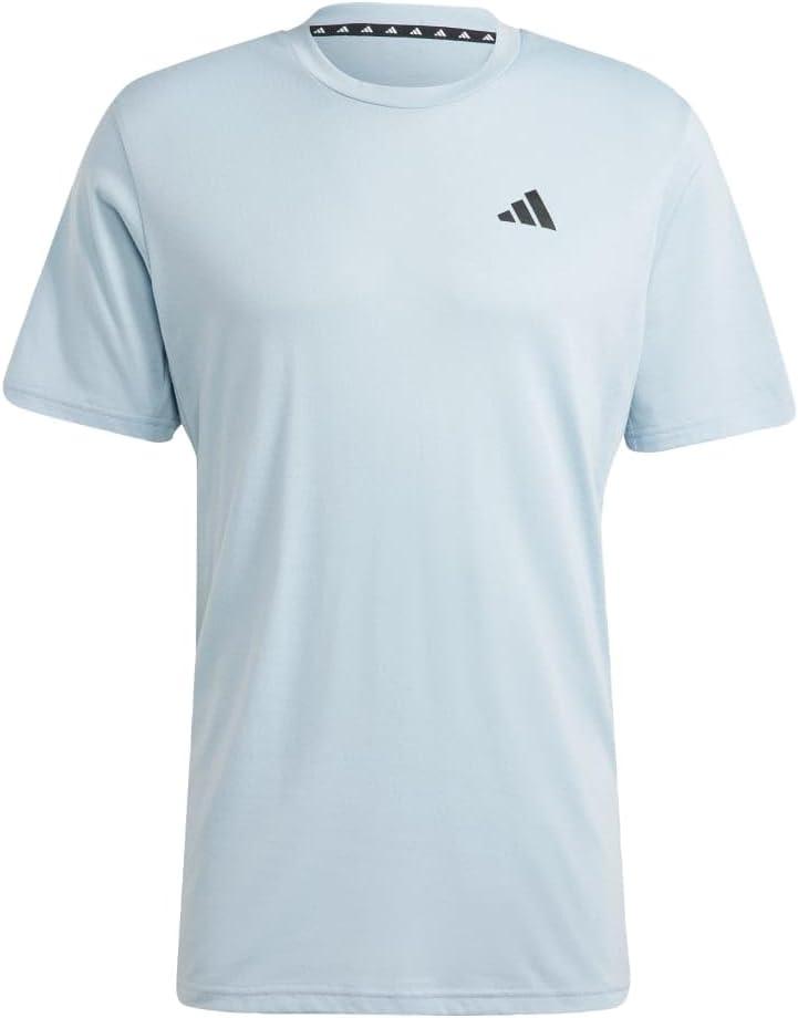 adidas Men's Train Essentials Logo Training T-Shirt (Wonder Blue/Black)