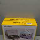 Vinyl Record Player, Portable Suitcase Turntable with PC Recording & Bluetooth Input/Output, 3-Speed LP Player, Built-in Stereo Speakers, RCA, AUX, Headphone Jack, Red