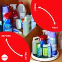 Copco Basics Non-Skid Pantry Cabinet Lazy Susan Turntable, 12-Inch, White/Gray, 1 Count (Pack of 1)