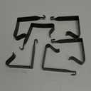 6 PCS Over The Door Hook Office Cubicle Hangers Cubicle Walls Hooks,Universal Panel Partition Metal Hooks for Hanging File Bins, Keys, Whiteboard, Black (6 pieces Black (Pack of 1))