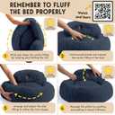 PetJett Small Dog Bed - 23'' Round Dog Beds, Calming Puppy Bed - Washable Dog Bed - Anti-Slip, Super Soft Fluffy Plush Faux Fur Pet Bed, Anti-Anxiety Premium Comfort Donut Bed, Fits Dogs Upto 25 lbs