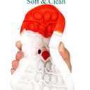 Christmas Red White Santa Claus Silicone Pops Bubble Sensory Fidget Toy Game Cup Mat