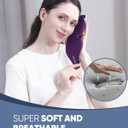 MZOO Luxury Sleep Eye Mask for Side Sleeper Men Women, Zero Eye Pressure 3D Sleeping Mask, Light Blocking Patented Design Night Blindfold, Soft Eye Shade Cover for Travel, Purple