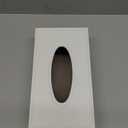 Sumnacon Tissue Box Cover Rectangle Tissue Box Stylish PU Tissue Box Holder with Magnetic Bottom, Decorative Leather Tissue Cover for Living Room Bathroom Table Desk Home Office Car, White