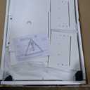 Makeup Vanity Desk with Smart LED Mirror & Charging Station, 35.4" White Vanity Table Set with Cushioned Stool, 4 Drawers & Hairdryer Rack, Modern Bedroom Dressing Table-White