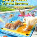 Inflatable Water Ramps,Multi-Use Large Dog Floats Ladder for Pool Boat Dock Lake,Non-Slip One-piece Ramp Mesh Swimming Plank for Adults Children Dogs Up to 240 lbs,Swimming Float Water Toys
