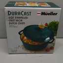 Mueller DuraCast 6 Quart Enameled Cast Iron Dutch Oven Pot with Lid, Heavy-Duty, Oven Safe up to 500 F & Across All Cooktops, Wedding Registry Ideas & Gifts, Emerald