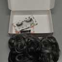 Curly Drawstring Ponytail for Black Women, 18 Inch Yaki Synthetic Ponytail Extension with Natural Volume, Full & Fluffy Look, Easy to Wear(T1B/ GRAY)