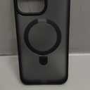 TORRAS Magnetic Ostand for iPhone 15 Pro Max Case, Military Grade Drop Tested, Compatible with MagSafe, Built in Kickstand, Translucent Slim Back Soft Edge 6.7 inch 2023, Frost Black