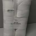 Hofdeco Premium 22x22 Decorative Throw Pillow Inserts-Down Feather Pillow Inserts-Square-Cotton Fabric-Set of 2-White.