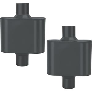 Pair of Single Chamber Performance Race Chambered Muffler 2.25" Center/Center Universal Muffler 