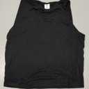 High Neck Tank Tops for Women, Ribbed Cotton Stretch Camisole Shirts
 L