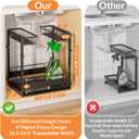 Expandable Under Sink Organizer with 5-Level Height Adjustment,2 Tier Under Sink Organizer Pull-Out Under Sink Drawers Cabinet Organizer for Kitchen & Bathroom Storage,Black,Large