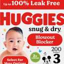 Huggies Size 3 Diapers, Snug & Dry Baby Diapers, Size 3 (16-28 lbs), 200 Count (4 Packs of 50) (Size 3)