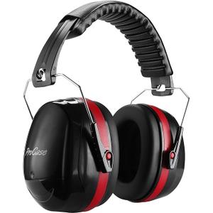 ProCase NRR 32dB Noise Reduction Ear Muffs, Safety Hearing Protection for Shooting Range, Construction, Mowing, Autism Sensory Earmuffs for Adults & Kids, Red