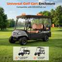 Golf Cart Covers 4 Passenger for Club Car & EZGO Roof 88" Roll-Up Doors
Golf Cart Enclosure 600D Waterproof Clear PVC Windshields, for Club Car & EZGO, Fits Extended Roof 88 Inch