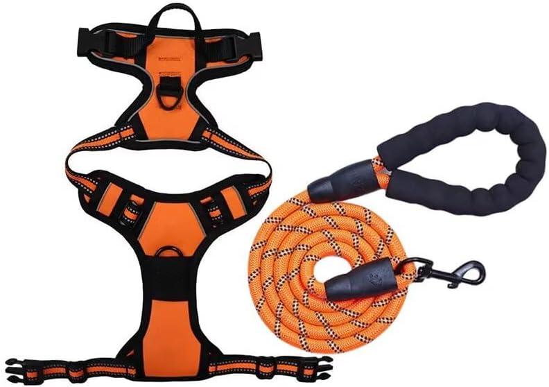 PawSafety No Pull Dog Harness (Orange, S)