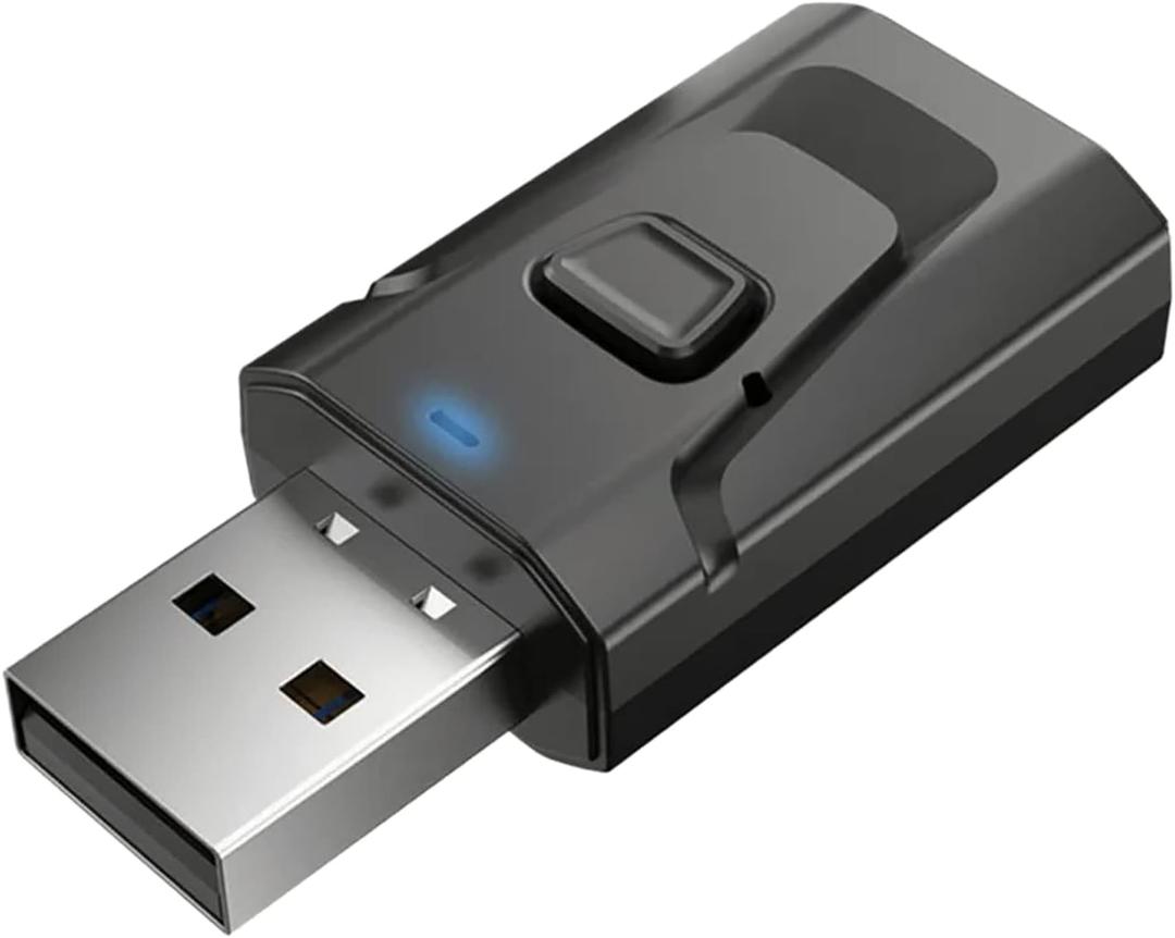 Bluetooth Transmitter, 4 in 1 USB Bluetooth5.0 Receiver Clear Sound Quality Plug and Play Stable Audio Adapter