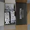 BESTTEN 20 Pack 15 Amp Decorator Wall Receptacle Outlet, Non-Tamper-Resistant, Wallplate Included, 15A/125V/1875W, UL Listed, White