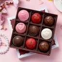 2PCS Valentine Chocolate Molds Round Heart Silicone Mold Non-Stick Love Rose Silicone Chocolate Bomb Molds for Baking Chocolate,Mini Cakes,Candy,Gummy, Ice Cubes