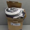 Bedsure GentleSoft Sherpa Fleece Throw Blanket for Couch  Thick & Cozy Christmas Blanket for Winter, Non-Heated, Soft Fuzzy Plush Throw Gifts for Women and Men, Grey, 50x60 Inches