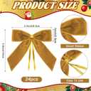 Small Velvet Christmas Bows for Christmas Tree Xmas Decoration Velvet Clip on Bow Ornaments,Home Decor, Wreath, Gift Wrapping, Crafts, Wedding, Party (24, Camel)