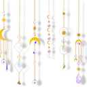 12 Pieces Colorful Suncatcher Crystal Balls with Prism Rainbow Maker, Sun Catcher Ornament with Chain for Window Home Garden Decor, Christmas Wedding Party Decoration.