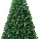 CHEFJOY Verdant Artificial Christmas Tree, Luxuriant Realistic Xmas Tree W/PVC Branch Tips & Folding Metal Stand, Unlit Life-Like Pine Tree for Festival Celebration & Parties Decoration