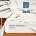 Bare Home Flannel Sheet Set 100% Cotton, Velvety Soft Heavyweight - Double Brushed Flannel - Deep Pocket (Queen, Cream)