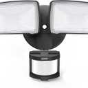 LEPOWER LED Security Lights Motion Sensor Light Outdoor, 30W 3200LM Motion Security Light, 5500K, IP65 Waterproof, 2 Head Motion Detector Flood Light for Garage, Yard, Porch, Black (Not Solar Powered)