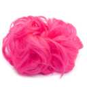 Messy Bun Scrunchie, Blue Curly Wavy Synthetic Hair Bun Extension Hair Pieces for Women Girls 2 PCS - Pink