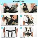 Pawaboo Pet Dog Front Carrier Backpacks, Legs Out Pet Carrier Backpack for Dogs, Adjustable Easy-fit Dog Chest Carriers for Small Medium Dogs Hands Free for Travel Hiking Cycling Camping, S, Camo