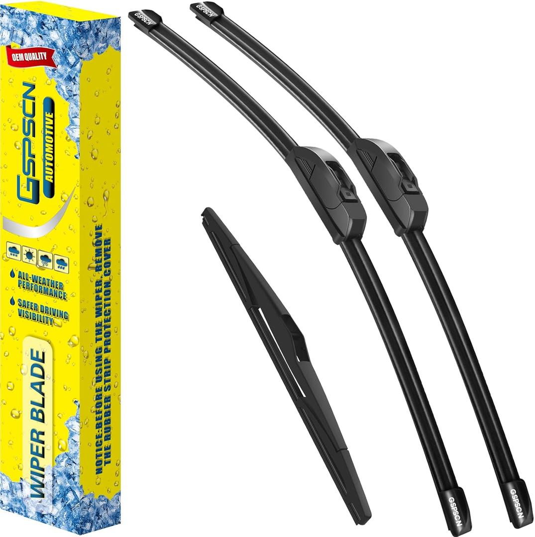 GSPSCN 3 Wipers Replacement For Kia Seltos 2024-2020Original Equipment Windshield Wiper Blades Set 24"+18"+12"(Set of 3)