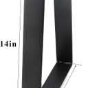 14 Inch Trapezoid Table Legs Black, DIY Furniture Metal Legs for Coffee Table, Bench Stool Cabinet Furniture Feet - Set of 2