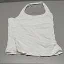 Womens Tank Tops Sexy Halter Neck Going Out Tops Summer 2025 Trendy Backless Workout Shirts Sleeveless Y2k Clothes (Small, White)