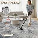 8X10 Area Rugs Living Room: Abstract Washable Rug Blue Grey | Modern Neutral Carpet For Bedroom Dining Room Nursery Home Office Decor, Stain Resistant Large Soft Low Pile Indoor Floor