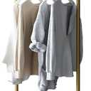 BUZUEY Freestanding Clothing Rack with Marble Base,Modern Arch Gold Garment Rack for Small Spaces,Sturdy Metal Coat Rack,Clothes Racks for Hanging Clothes in Bedroom,Closet,Entryway,Boutique Display
