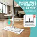 10.2x4.1x49.2 Hands Free Flat Mop, Auto Clamp & One-Click Release