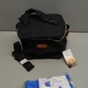 Mancro Breastmilk Cooler Bag with Ice Pack, Fits 6 Baby Bottles Up to 9 Ounce Insulated Baby Bottle Bag, Breast Milk Cooler on The go with Strap, Bottle Storage Bag for Nursing Mom Daycare, Black