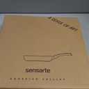 SENSARTE Ceramic Nonstick Frying Pan Skillet 11Inch Non Stick Omelette Pans, Non-toxic Healthy Kitchen Cooking Chef's Pan, Free of Intentionally Added PFOA/PFAS/PTFE, Induction Compatible, White