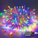 JMEXSUSS Multicolor Christmas Tree Lights Outdoor Indoor Clear Wire, 200 LED Christmas Lights 66ft Colorful String Lights Plug in for Bedroom Tree Room Party Xmas Decorations