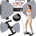 RENRUI Waist Twister Machine Exercise Fitness Tool, Ab Twister Board with the Smart LED Digital Monitor, 300lbS Capacity & 20dB Ultra-Quiet, Anti-Slip Home Gym Workout Equipment for Women Belly Fat (Grey)