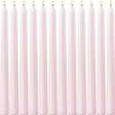 12 Pack 10 inch Pale Pink Taper Candles, Unscented Dripless Smokeless Candlestick Bulk for Home Dinner Wedding Romantic, 7-8 Hours Burn