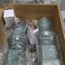 QiMH Table Lamps for Nightstand Set of 2, Bedside Lamp with USB A+C Charging Ports, Farmhouse Table Lamp with Linen Lampshade, Lamps for Living Room, Bedroom Lamps with LED Bulbs, Green