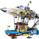 BDYDT Spaceship Set Steampunk Airship Building Blocks Set（1256PCS）-Building Set Model Toys Gifts for Kid and Adult，Interesting Gifts for Spaceship and Warship Enthusiasts