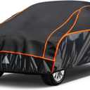 Kayme Hail Protector SUV Car CoverAnti Hail Thickened Multi-Layered EVA Car Cover Waterproof All Weather with Wind Straps, Outdoor Hail Protection Cover, Fit SUV Jeep-Length 211 to 226 Inch (black)